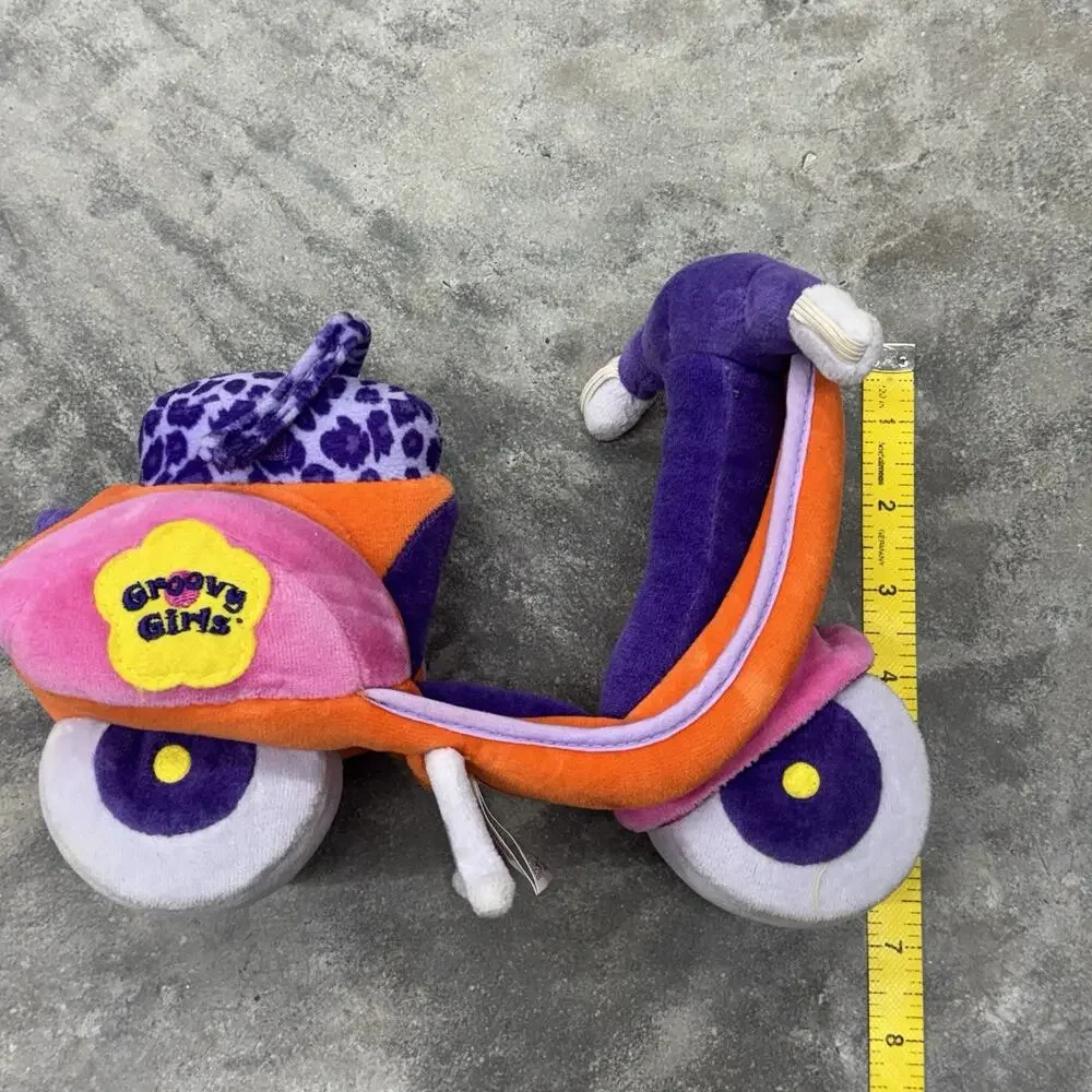 Y2K Groovy Girls Moped Scooter Motorcycle Bike Plush Toy 2001 Nostalgia Colorful